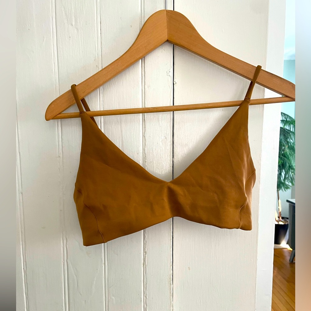 Left on Friday Sunday Top in tan lines